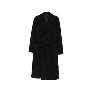 Caruso Black Coats - Single Breasted Coats Men